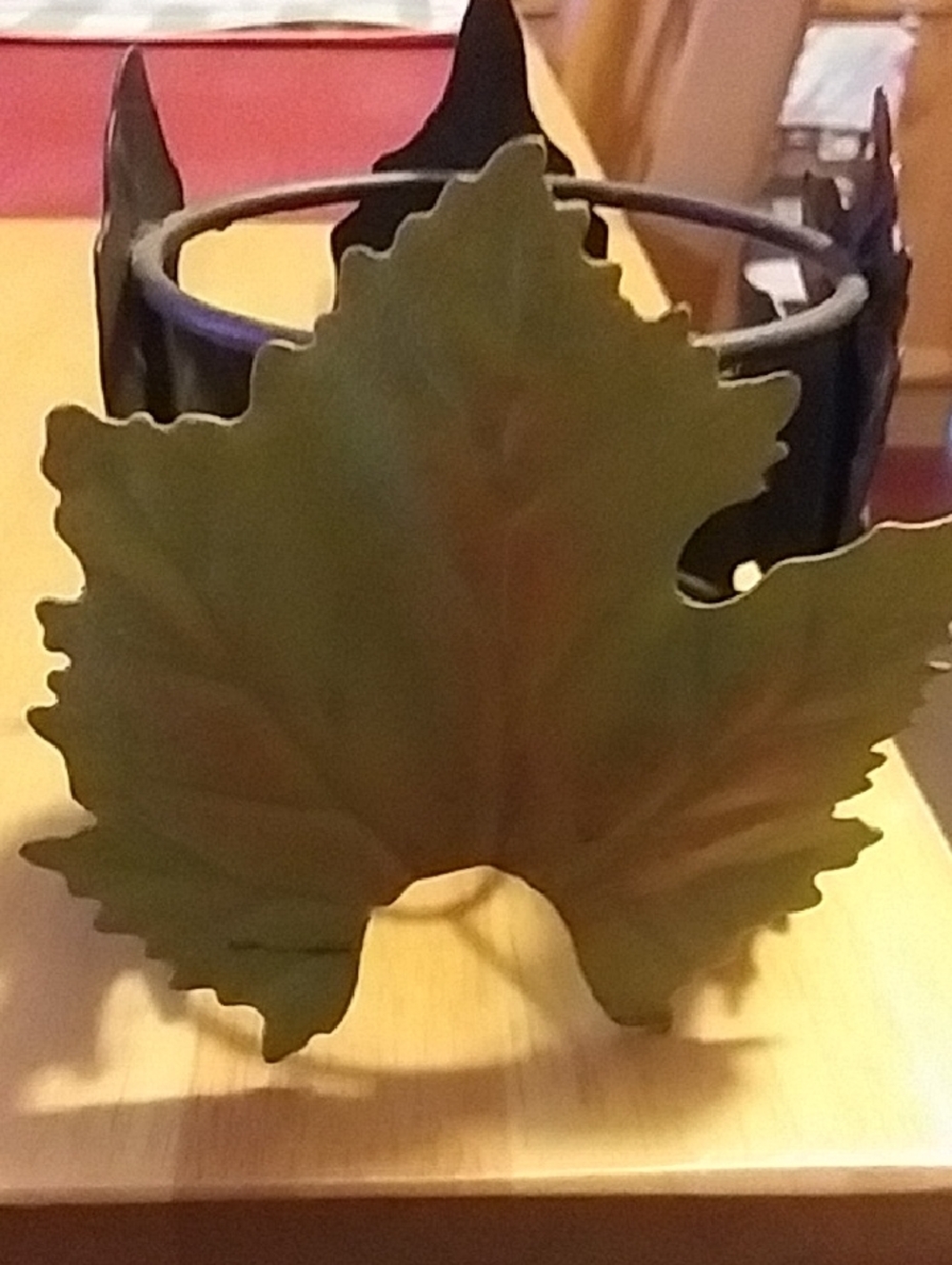 Fall Leaf Metal Candle Topper